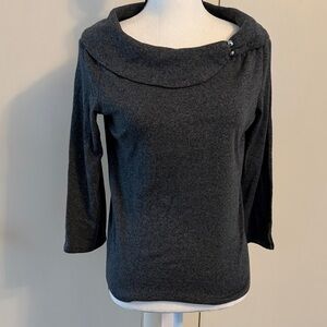 Rafaella Dark Gray Cowl Neck Sweater M